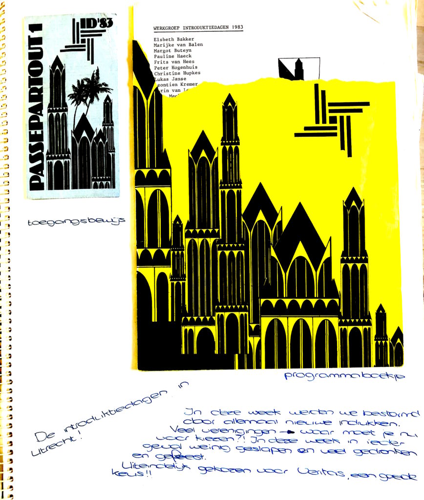 Afbeelding plakboek Charlie Paludanus Introweken UITweek 1983_vrijvaneetstoornis